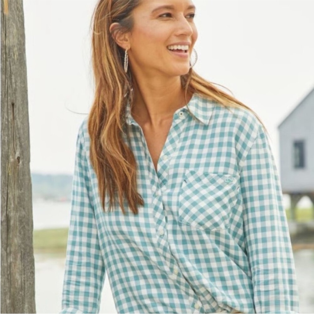 Vineyard Vines Gingham Button Down - image 1